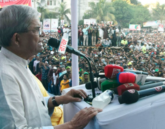 শেখ হাসিনার অধীনে নির্বাচন হবে নাঃ বরিশালের জনসভায় মির্জা ফখরুল